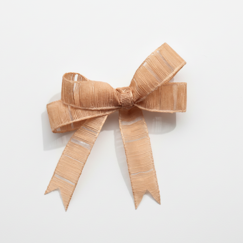 Plátnová stuha – kávově hnědá dekorace s monofilem